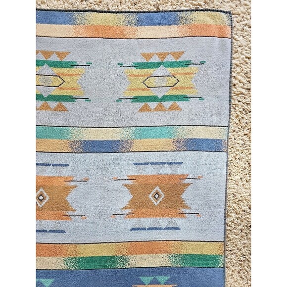 Vintage Royal Terry Beach Towel Southwestern Geometric Desert Pastels Pool Swim - Picture 8 of 16
